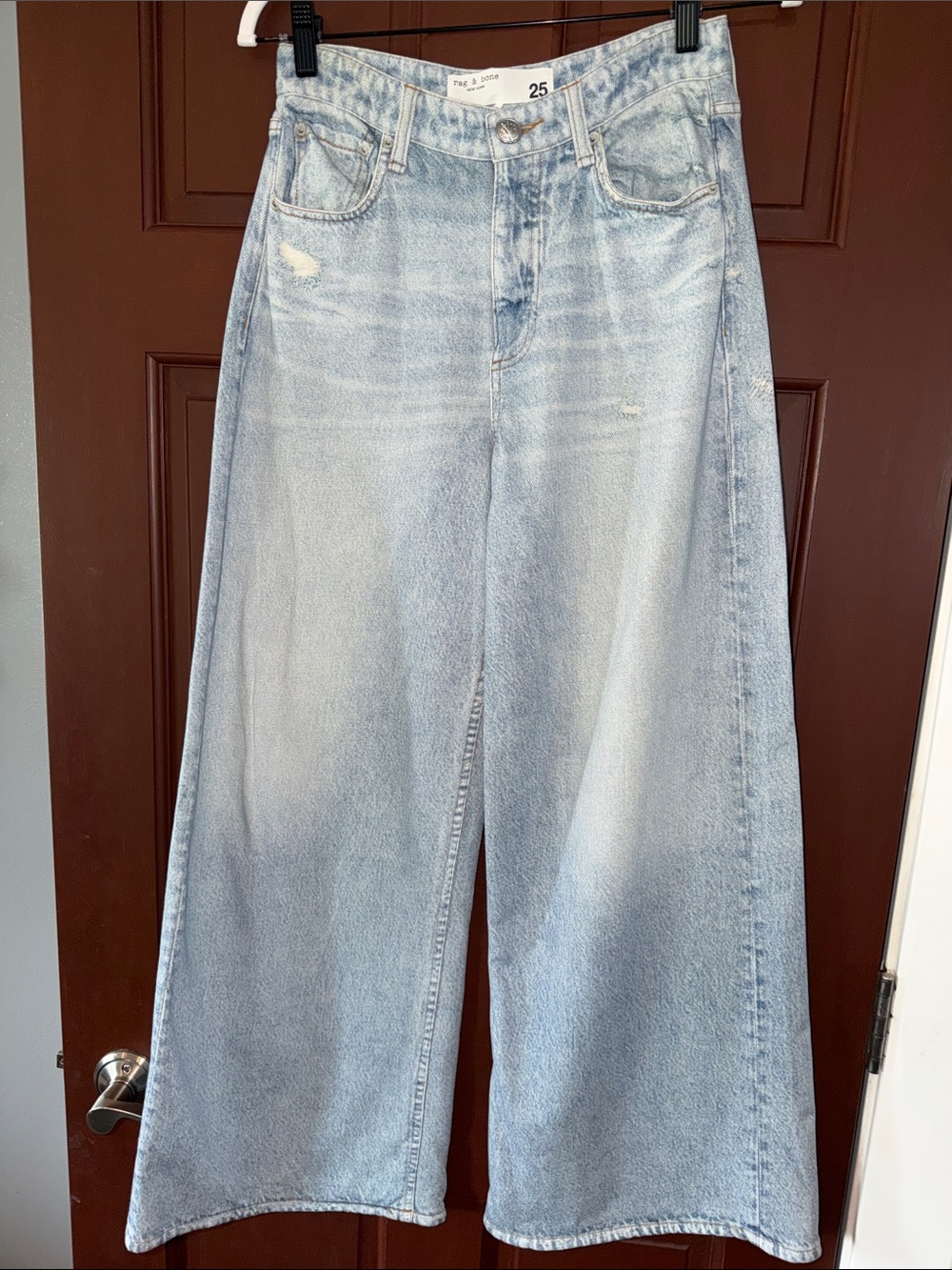 rag & bone Light Blue Wide-Leg Jeans